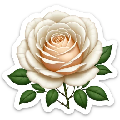 white English rose Benjamin Britten ( flower ) sticker