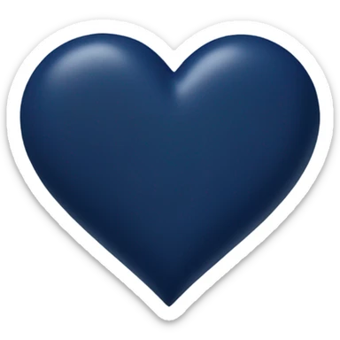 Navy blue heart sticker