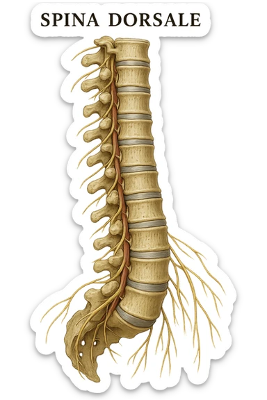 spina dosale anatomica iperrealistico sticker