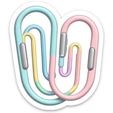 pastel paper clip sticker