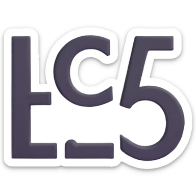 A bold  text “L 5” clearly written on it in black letters, centered sticker