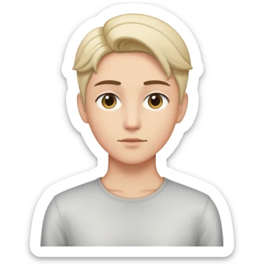 backwards facing person standing androgynous sticker