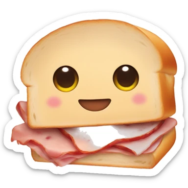 ham sandwich eyes cute sticker