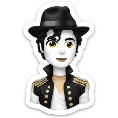 michael jackson white sticker