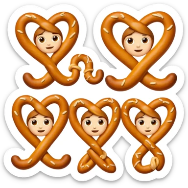 Little pretzel people  sticker