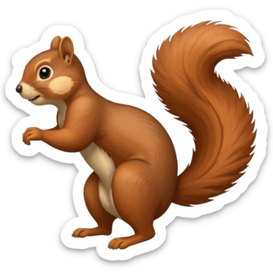 Squirrel kicking  sticker