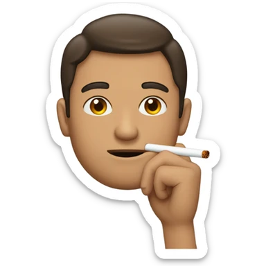 homme brun et maigre qui fume une cigarette sticker