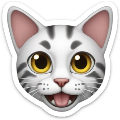 crazy cat sticker