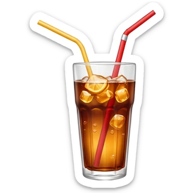 cola with straw sticker
