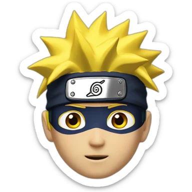 naruto cheveux jaunes sticker