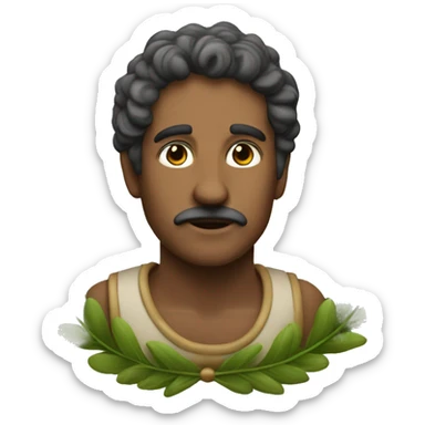 Latin poet with laurel wreath sticker