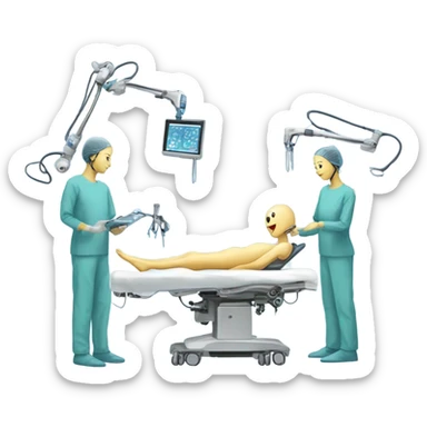 Robots performing surgery sticker