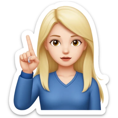 A girl sticking the middle finger up  sticker