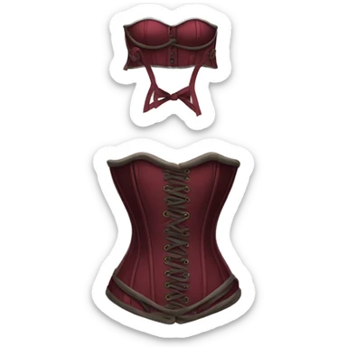 Burgundy corset  sticker