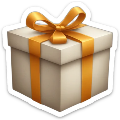 Open gift box sticker