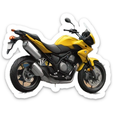 Motorbike on mountain  sticker