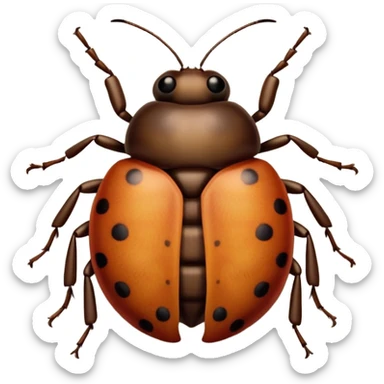 A bug rolled up in a rug sticker