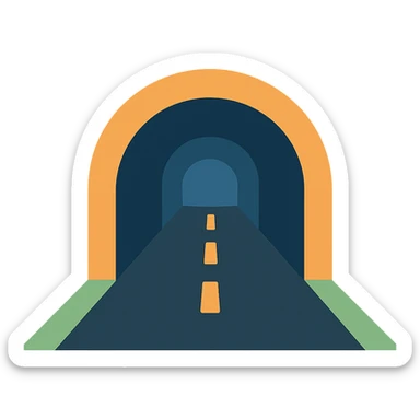 Flat design style tunnel sticker