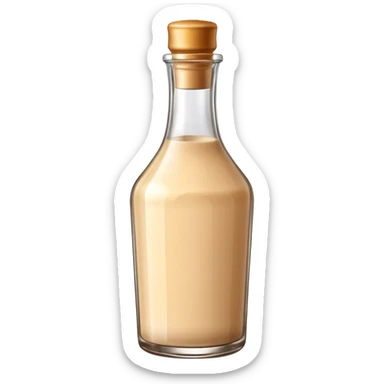 Irish cream bottle, simple, clear sticker