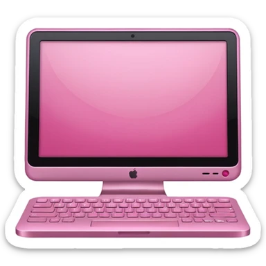 Netflix açılı pembe bir bilgisayar sticker