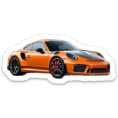 Grenouille dans une porche 911 gt3 rs sticker