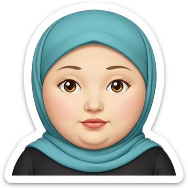 fat woman in hijab sticker