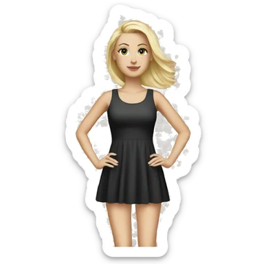 white girl Minidress sticker