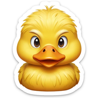 A angry cute duck sticker