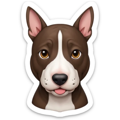 brindle english bull terrier dark brown sticker