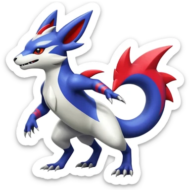 Shiny Vibrant Exotic Colorful Cool Zangoose-Salandit-Absol-fusion sticker