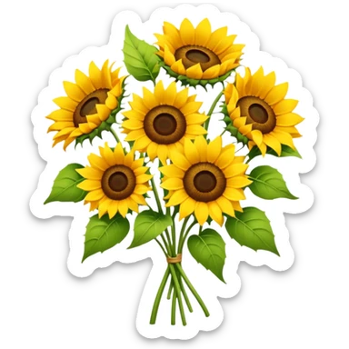 A bouquet of Sunflowers sticker