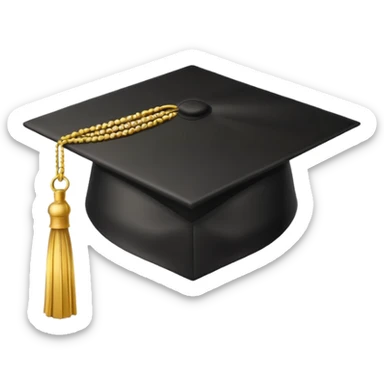 graduation hat with gold tassel sticker