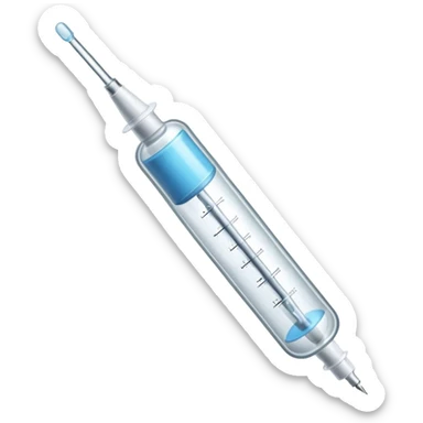 Empty medical syringe with no liquid inside, clear barrel sticker
