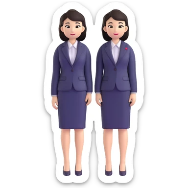 Japanese business woman in professional attire sticker