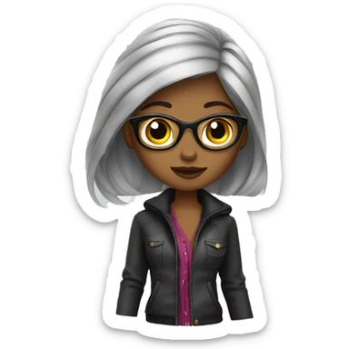 Fashion designer girl sticker