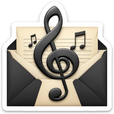 Mail with music note sticker