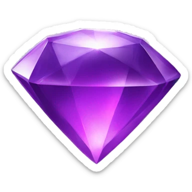 Generate me an emoji of a very valuable purple gem with glow sticker
