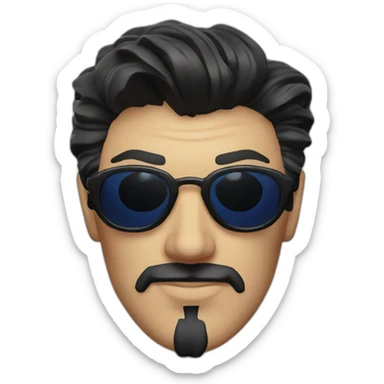 Dr strange with black cool sunglasses sticker