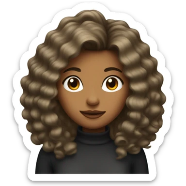 A girl with blowout hair  sticker