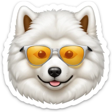 Samoyed wearing sunglasses  sticker