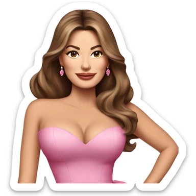 sofia vergara in pink dress sticker
