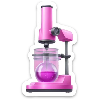 Pink laboratory equipment sticker