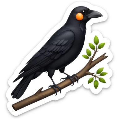 Crow flying sticker