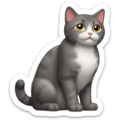 Eine Katze hinter ist ein Regenbogen  sticker