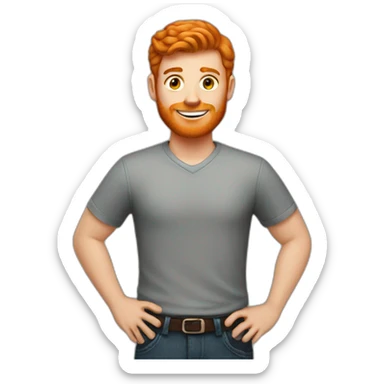 ginger hair college student man sticker