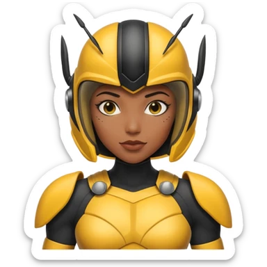 Bumblebee superhero black female  sticker