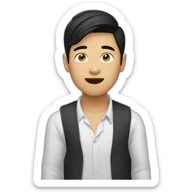 asian boys night out sticker