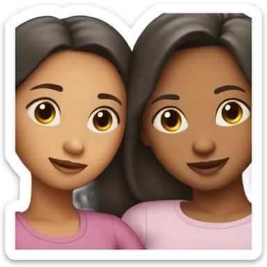 Two sisters and mom together sticker