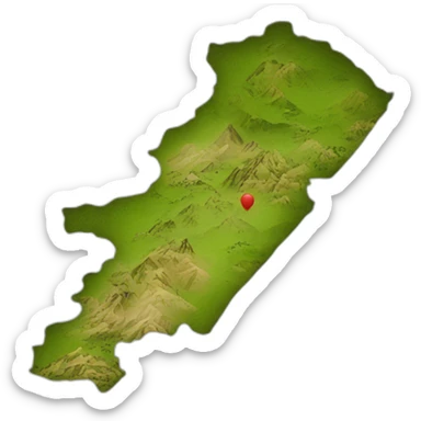 Map of nepal sticker