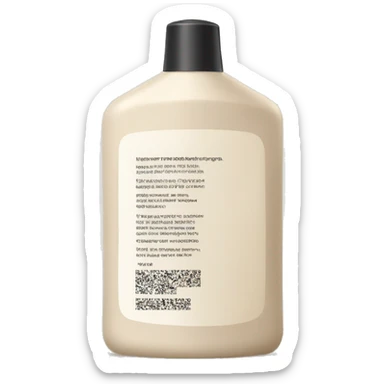 hair shampoo bottle beige sticker